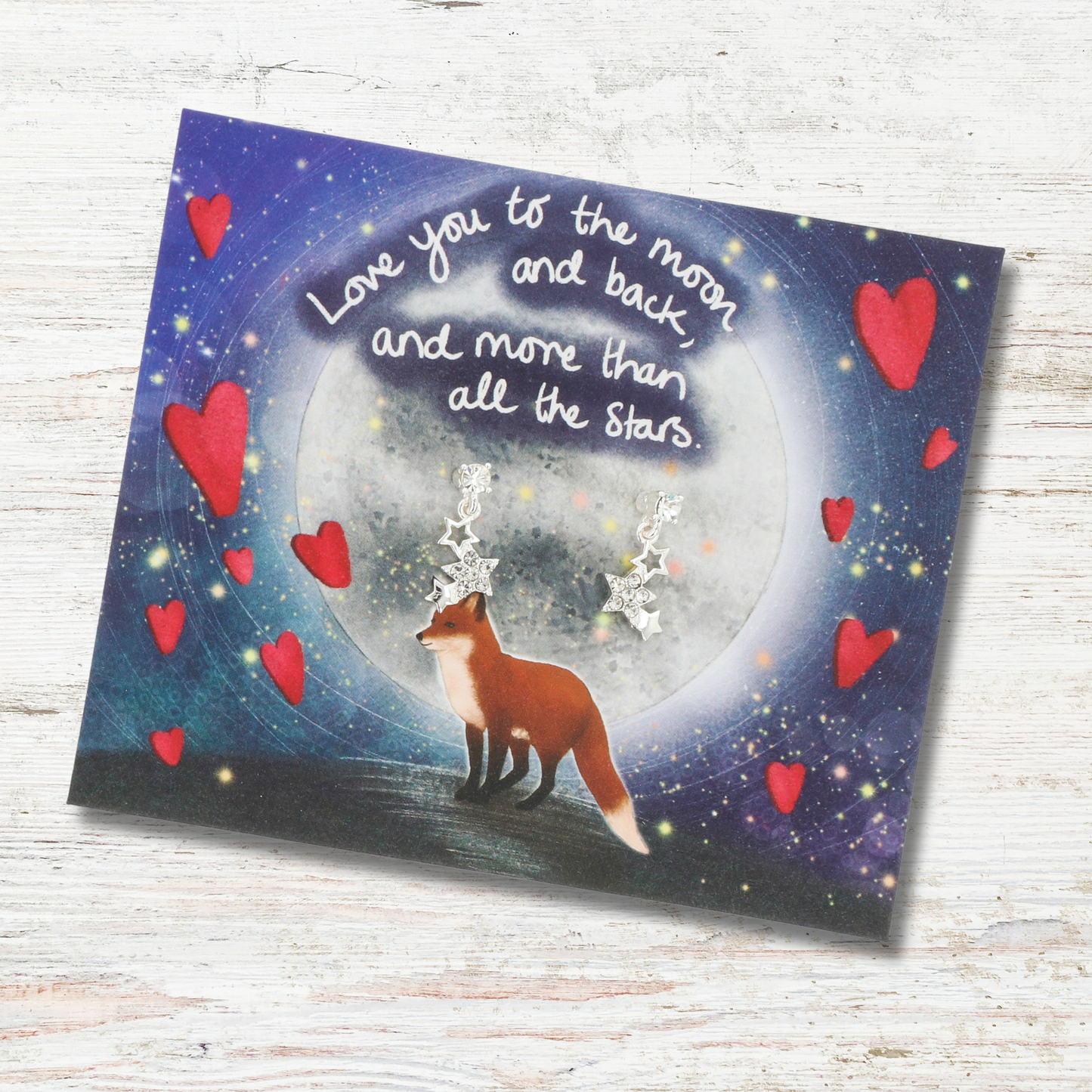 Silver Plated Earrings - To The Moon And back
