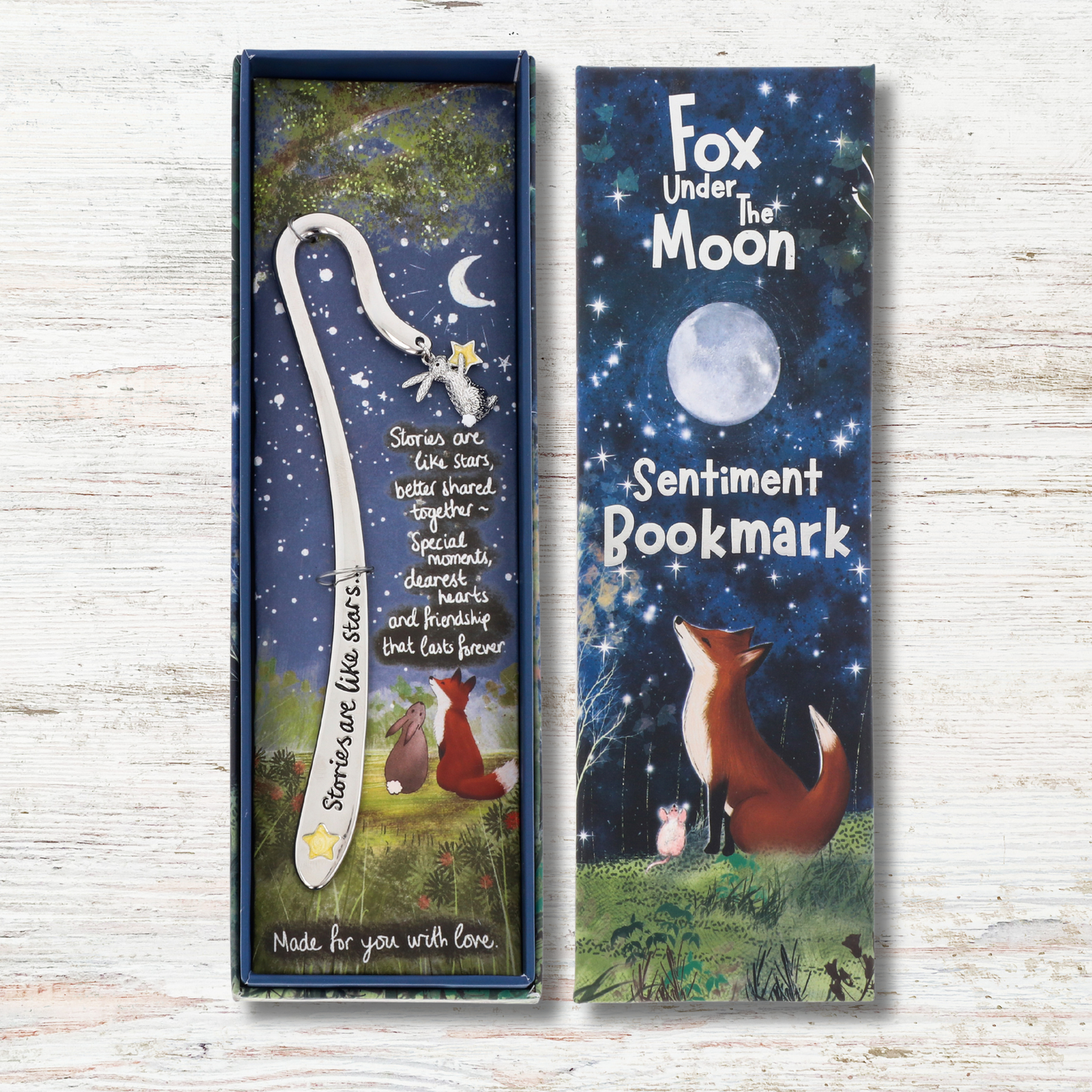 Boxed Sentiment Bookmark - Stories Are Like Stars