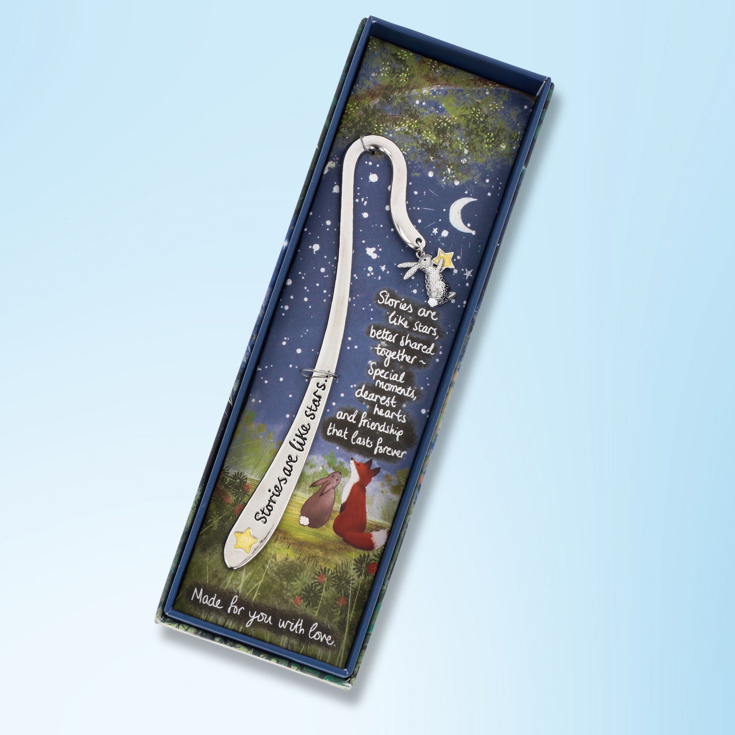 Boxed Sentiment Bookmark - Stories Are Like Stars