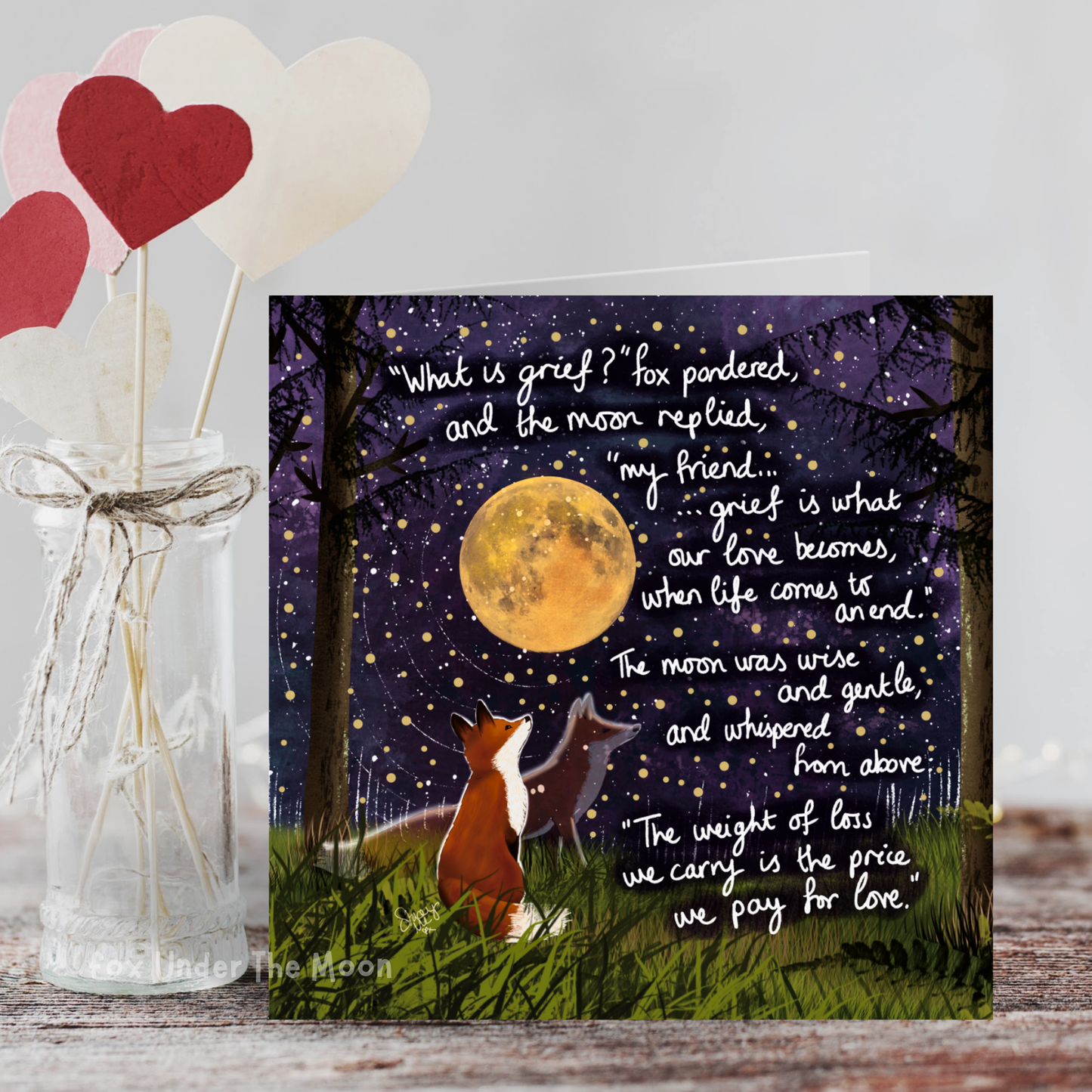 'Grief' Single Greeting Card