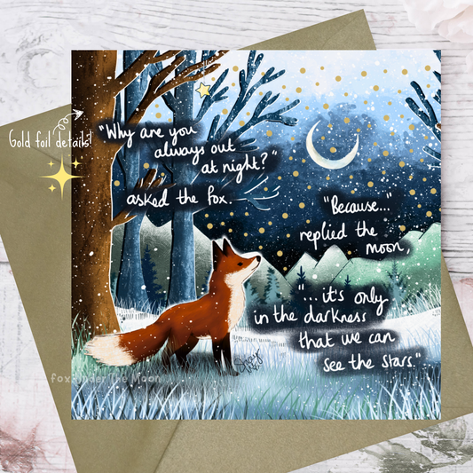 'Out At Night' Single Greeting Card