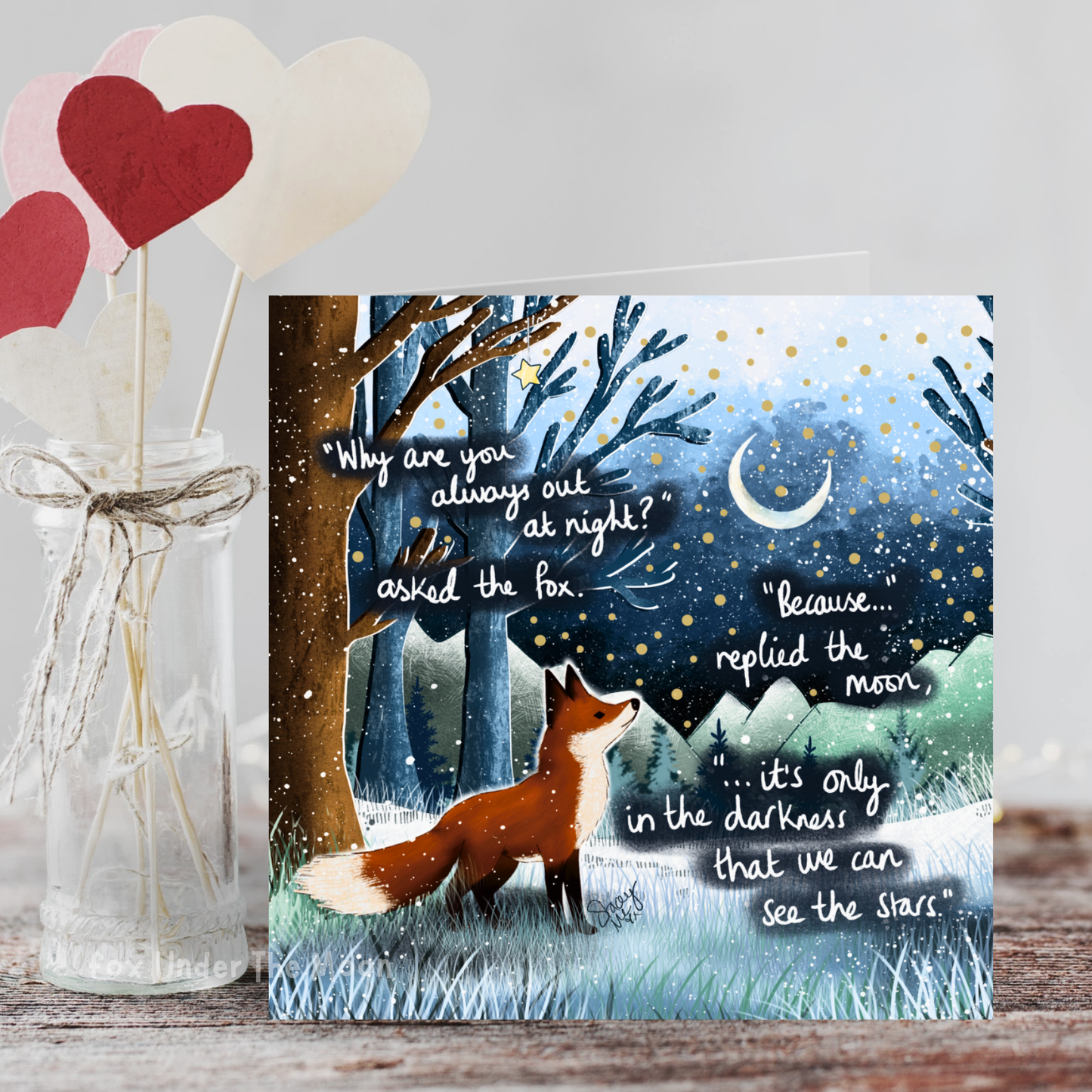 'Out At Night' Single Greeting Card