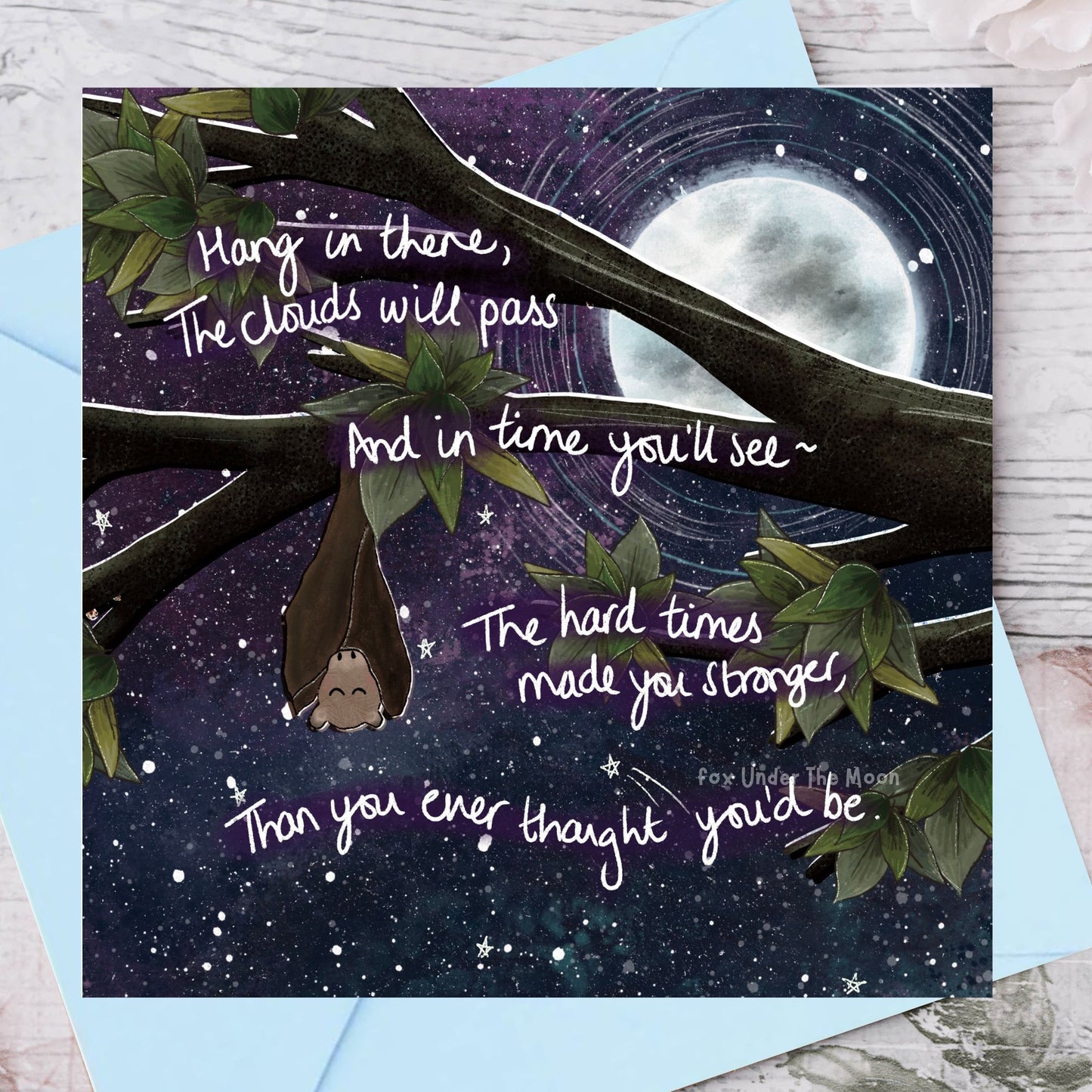 'Hang In There' Single Greeting Card