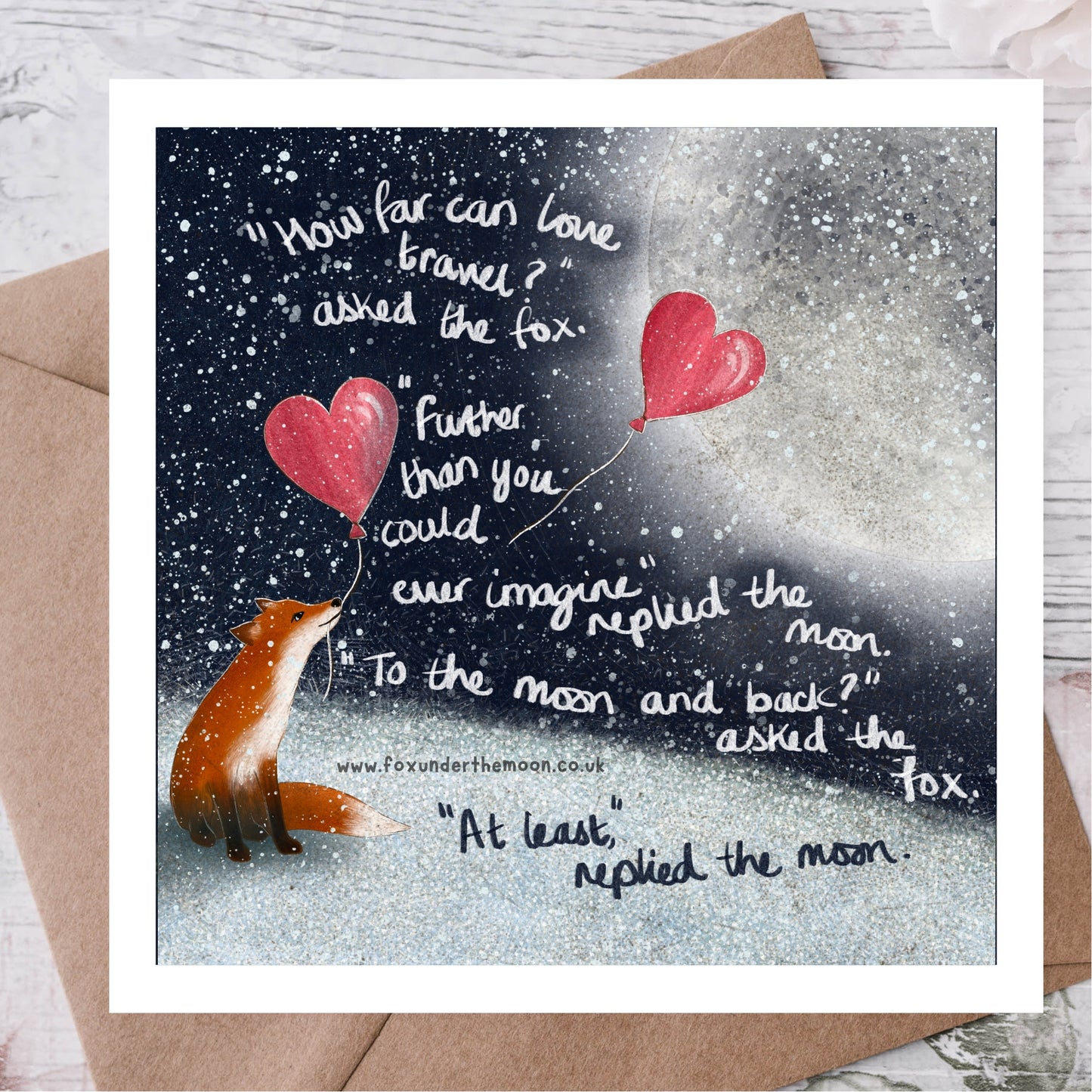 'To The Moon & Back' Single Greeting Card
