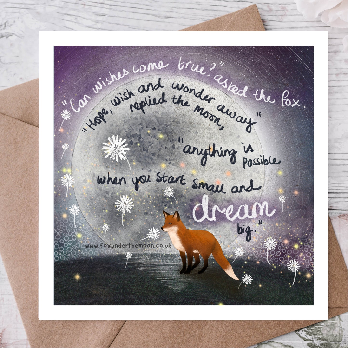 'Wishes' Single Greeting Card
