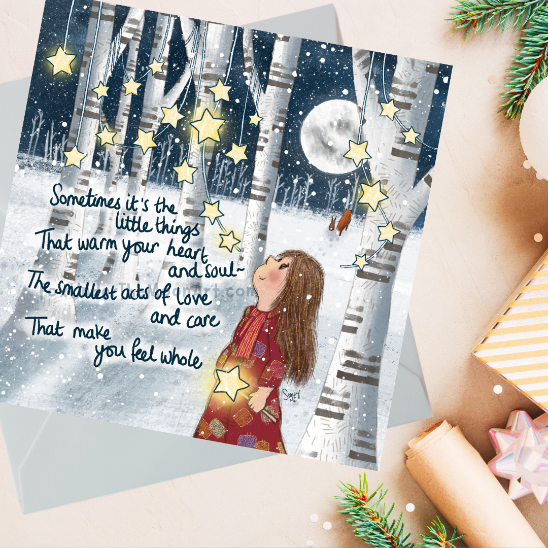 'Little Things' Single Christmas Greeting Card