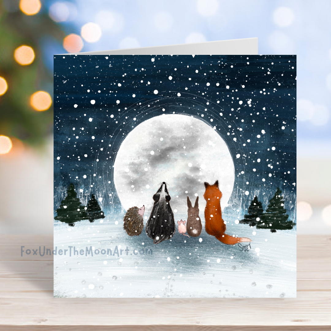 WITHOUT WORDS Set of 8 Boxed Winter Christmas Cards - 4 designs