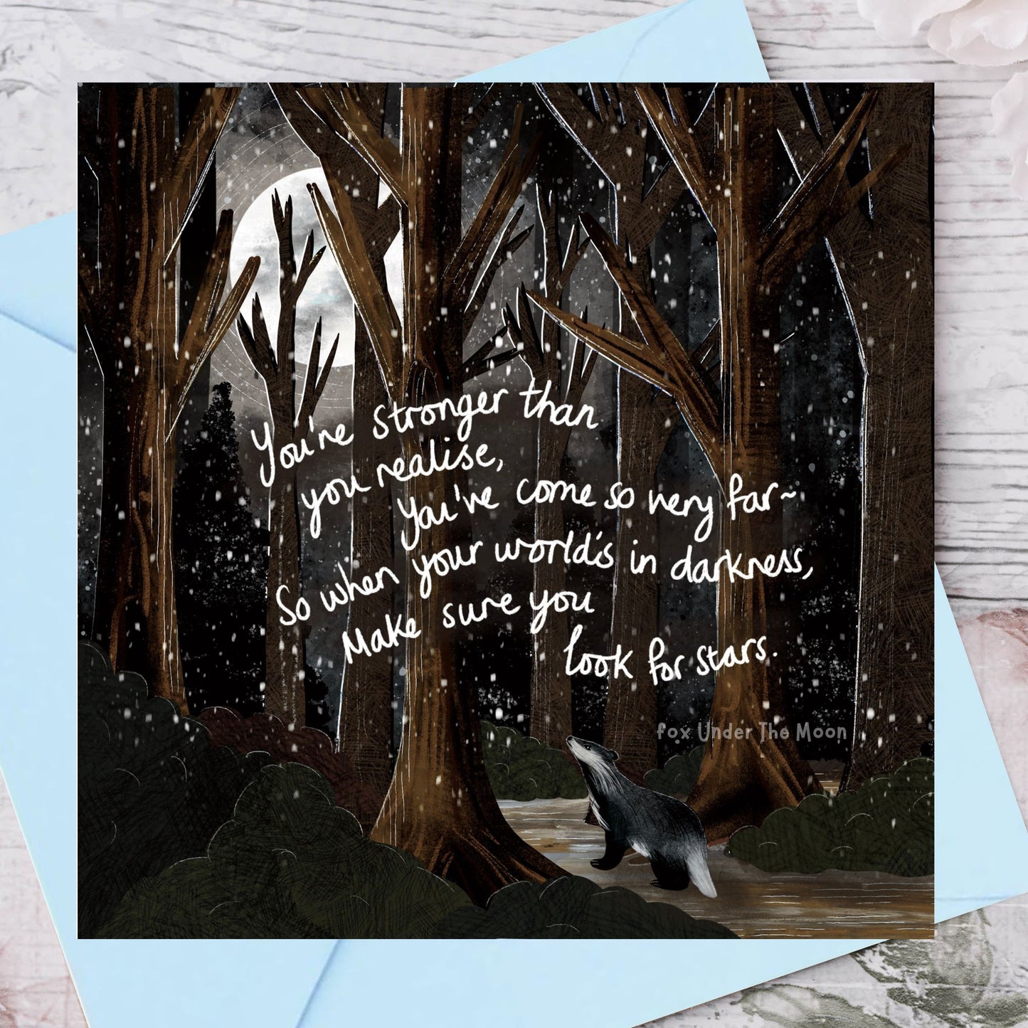 'Look For Stars' Single Greeting Card