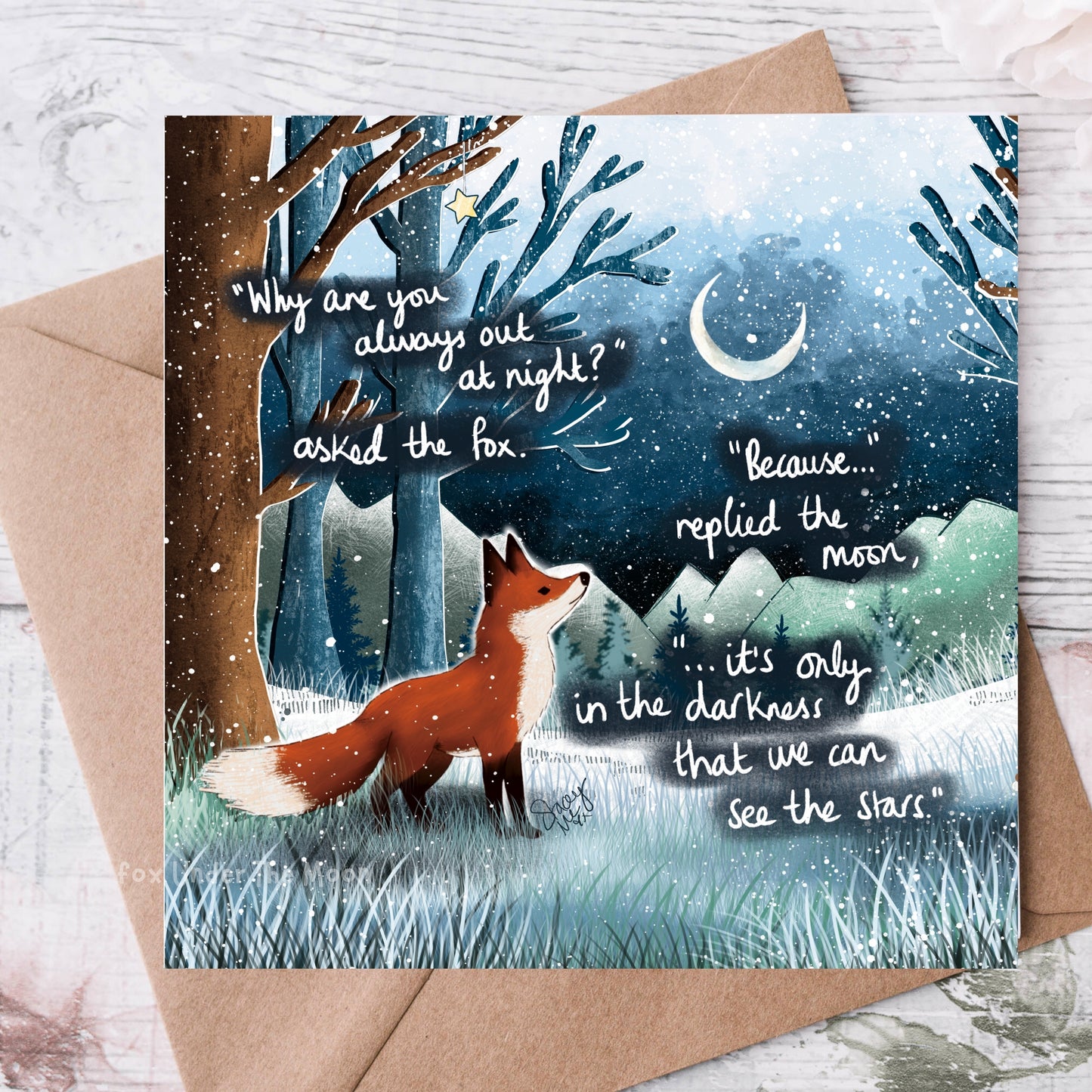 'Out At Night' Single Greeting Card