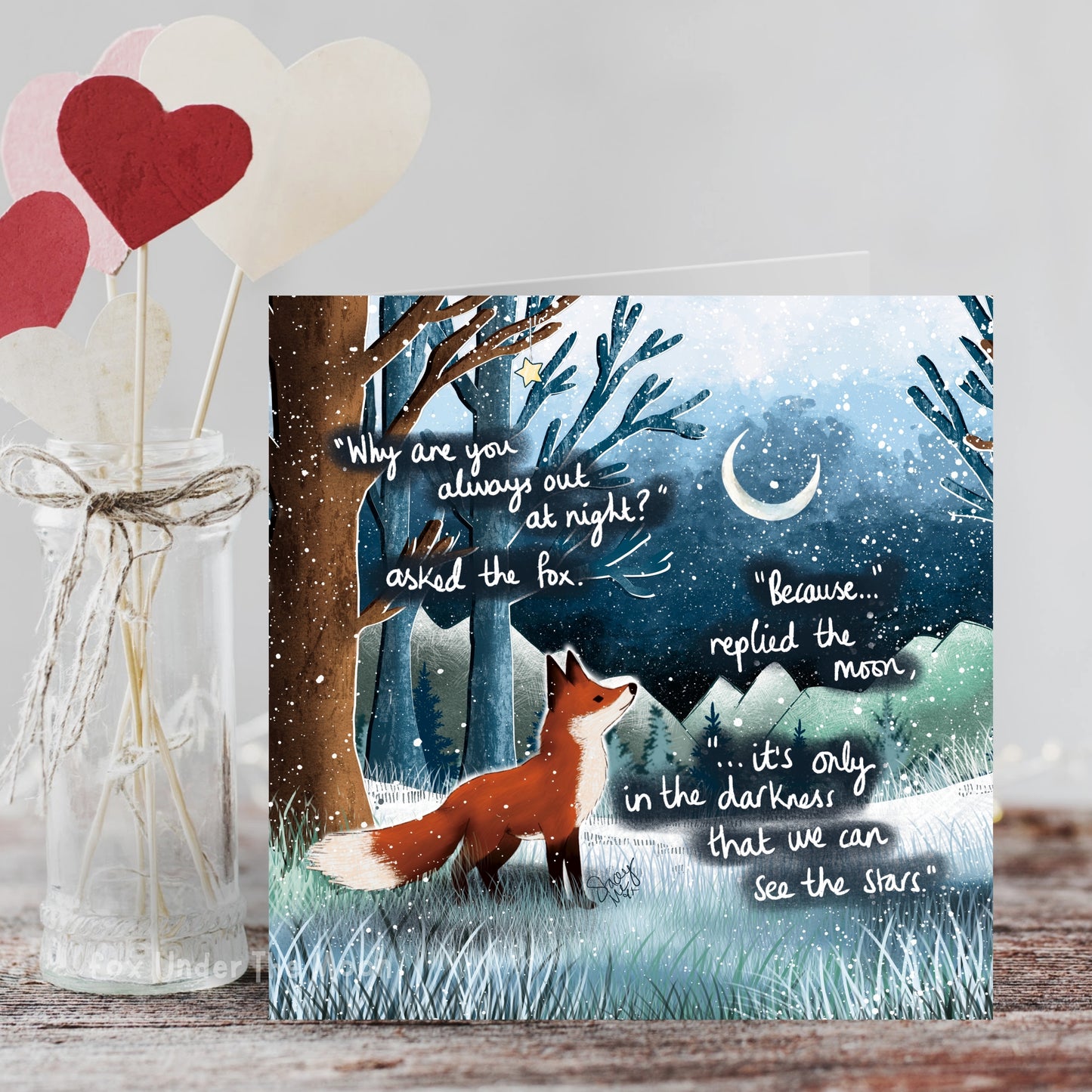 'Out At Night' Single Greeting Card