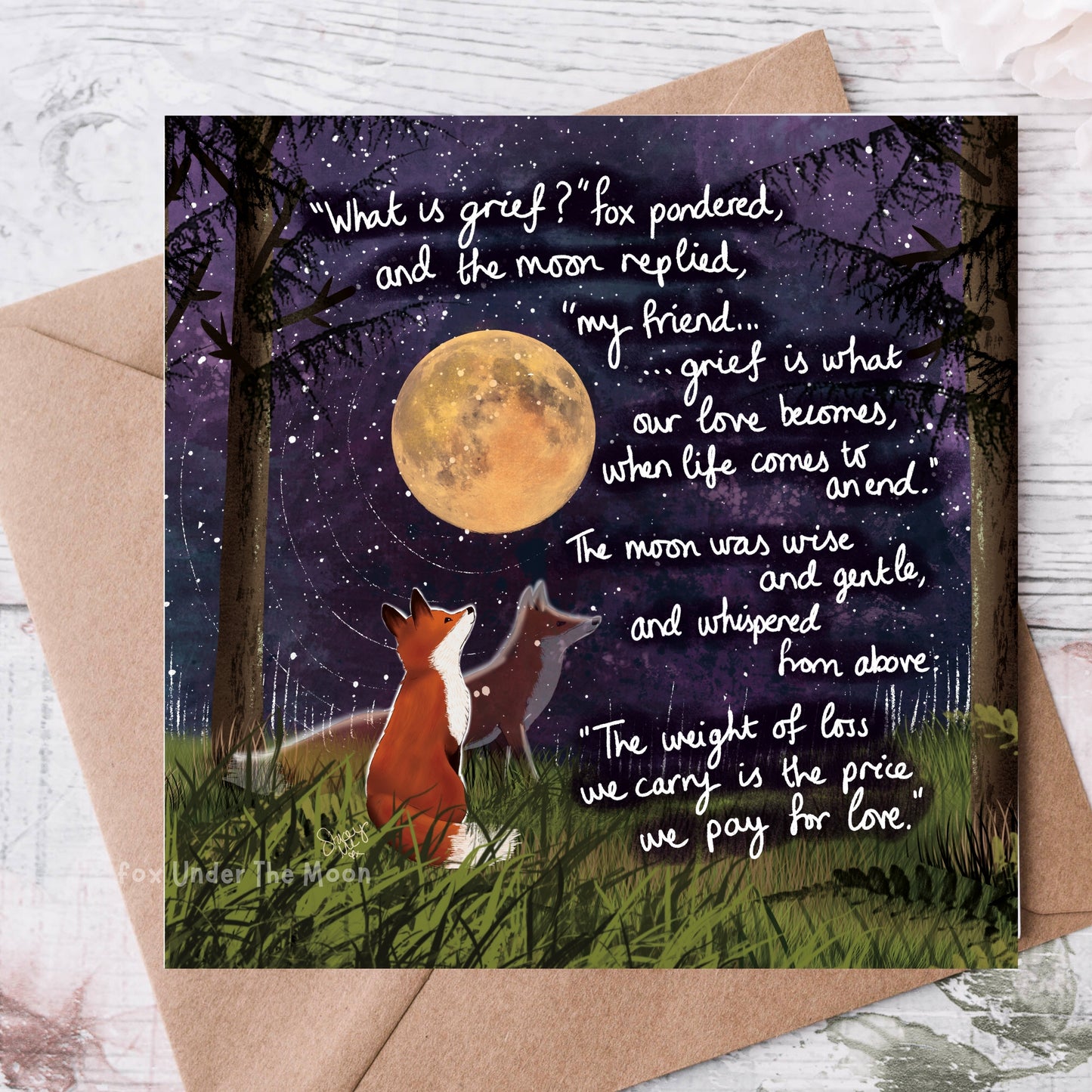 'Grief' Single Greeting Card