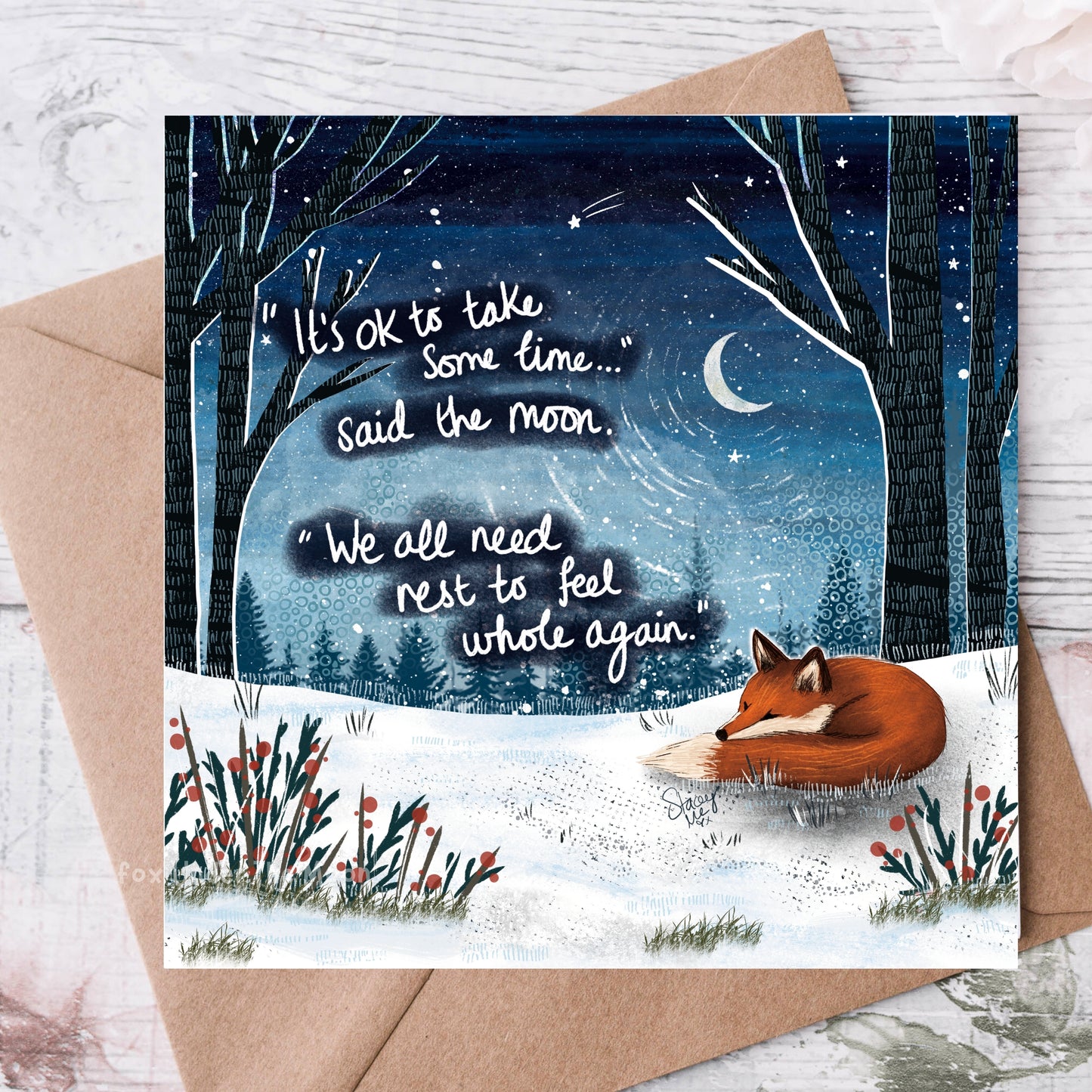 'Whole Again' Single Greeting Card