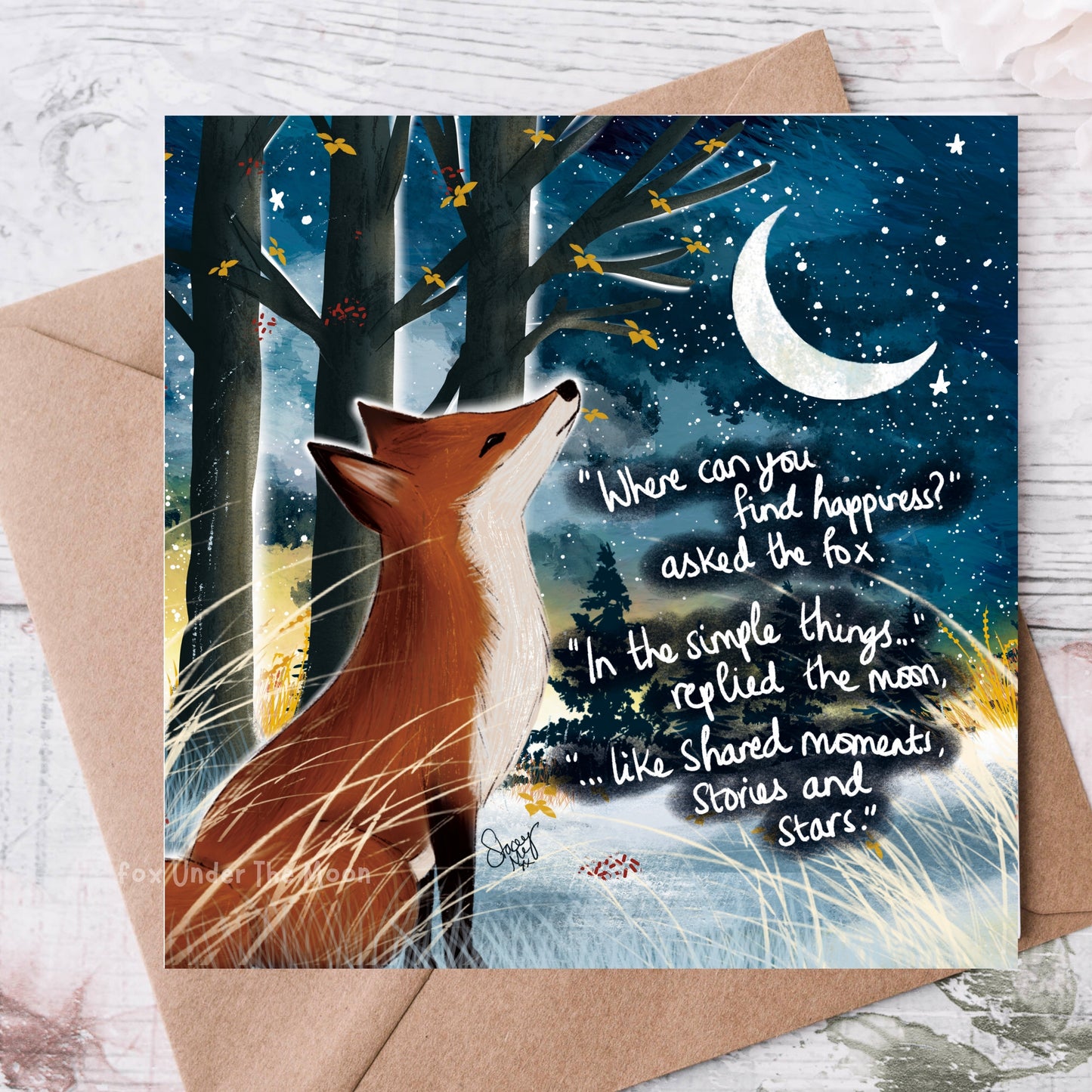 'Happiness' Single Greeting Card