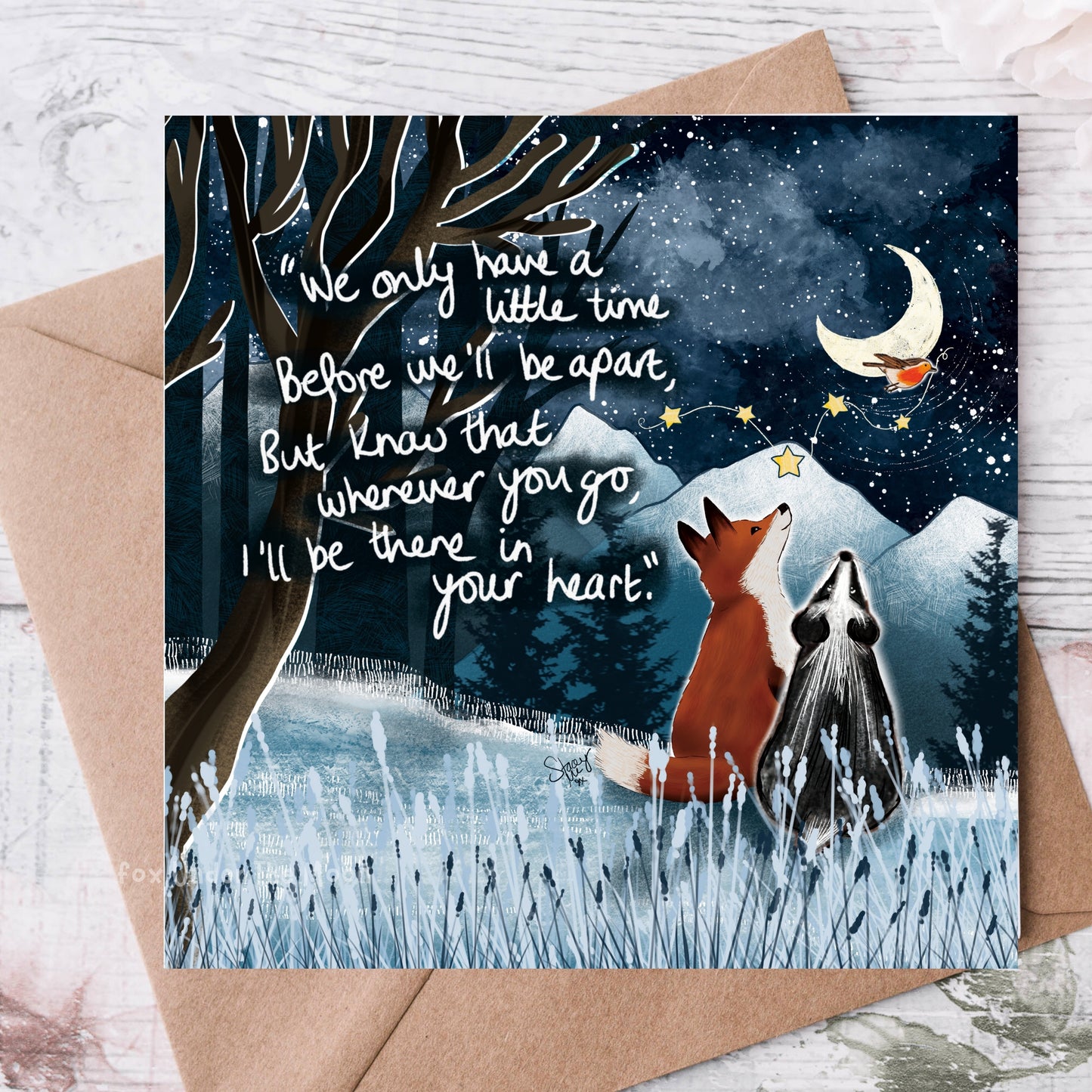 'A Little Time' Single Greeting Card