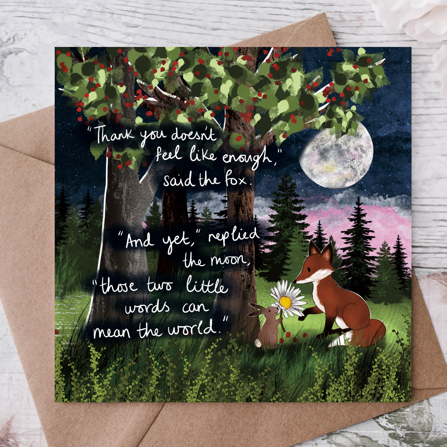 'Thank You' - Single Greeting Card