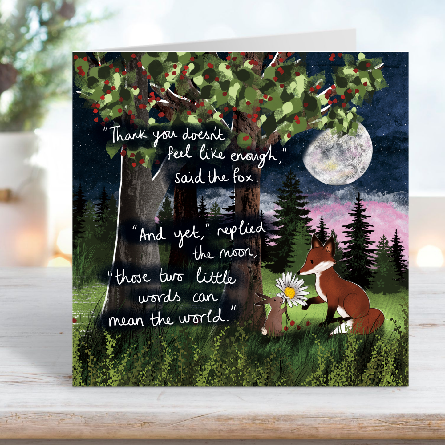 'Thank You' - Single Greeting Card