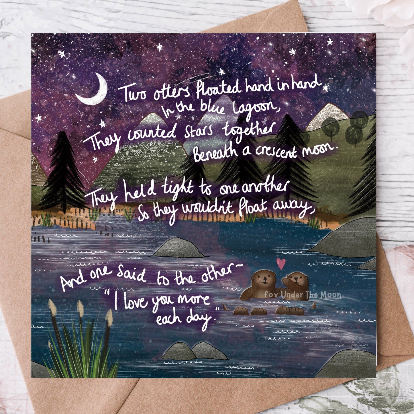 'Hand In Hand' Single Greeting Card