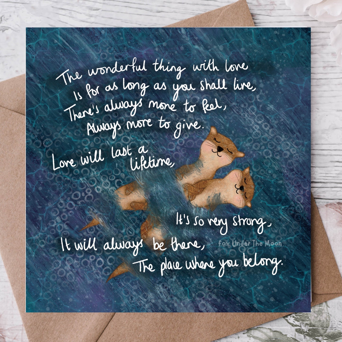'Love' Single Greeting Card