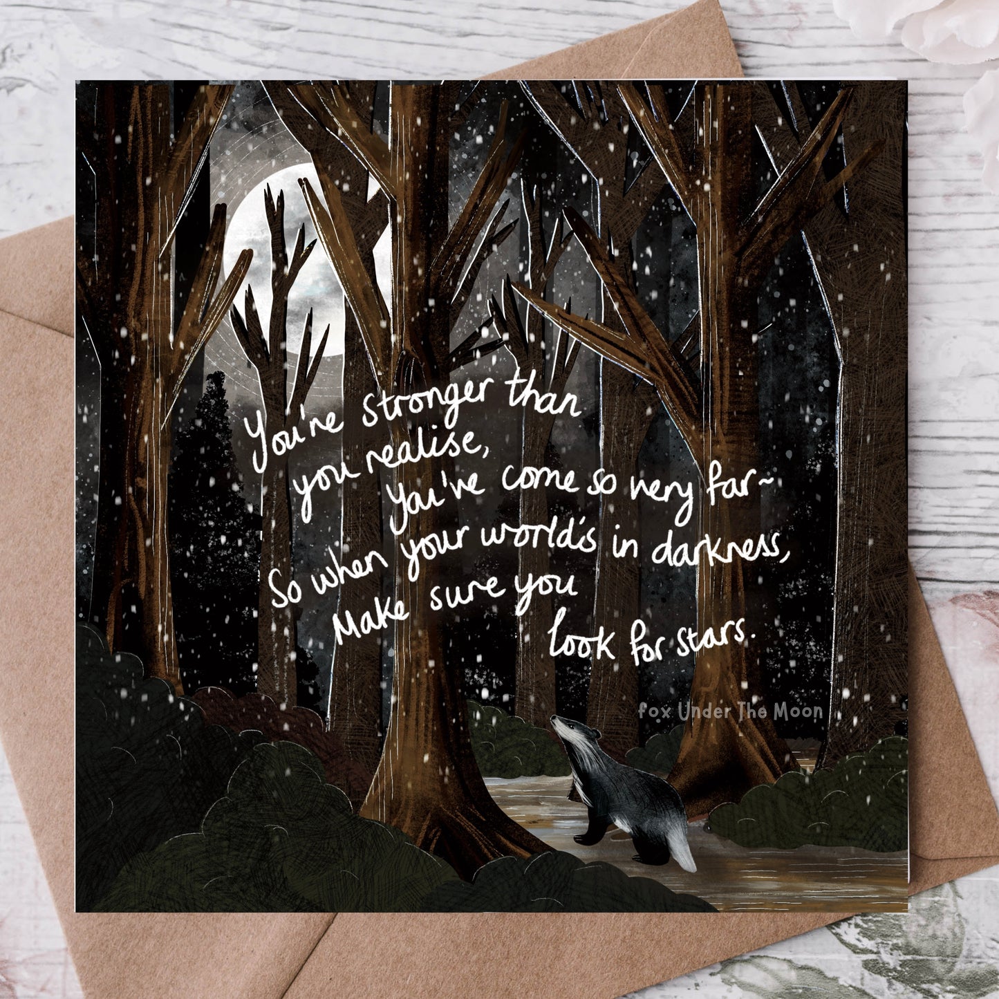 'Look For Stars' Single Greeting Card