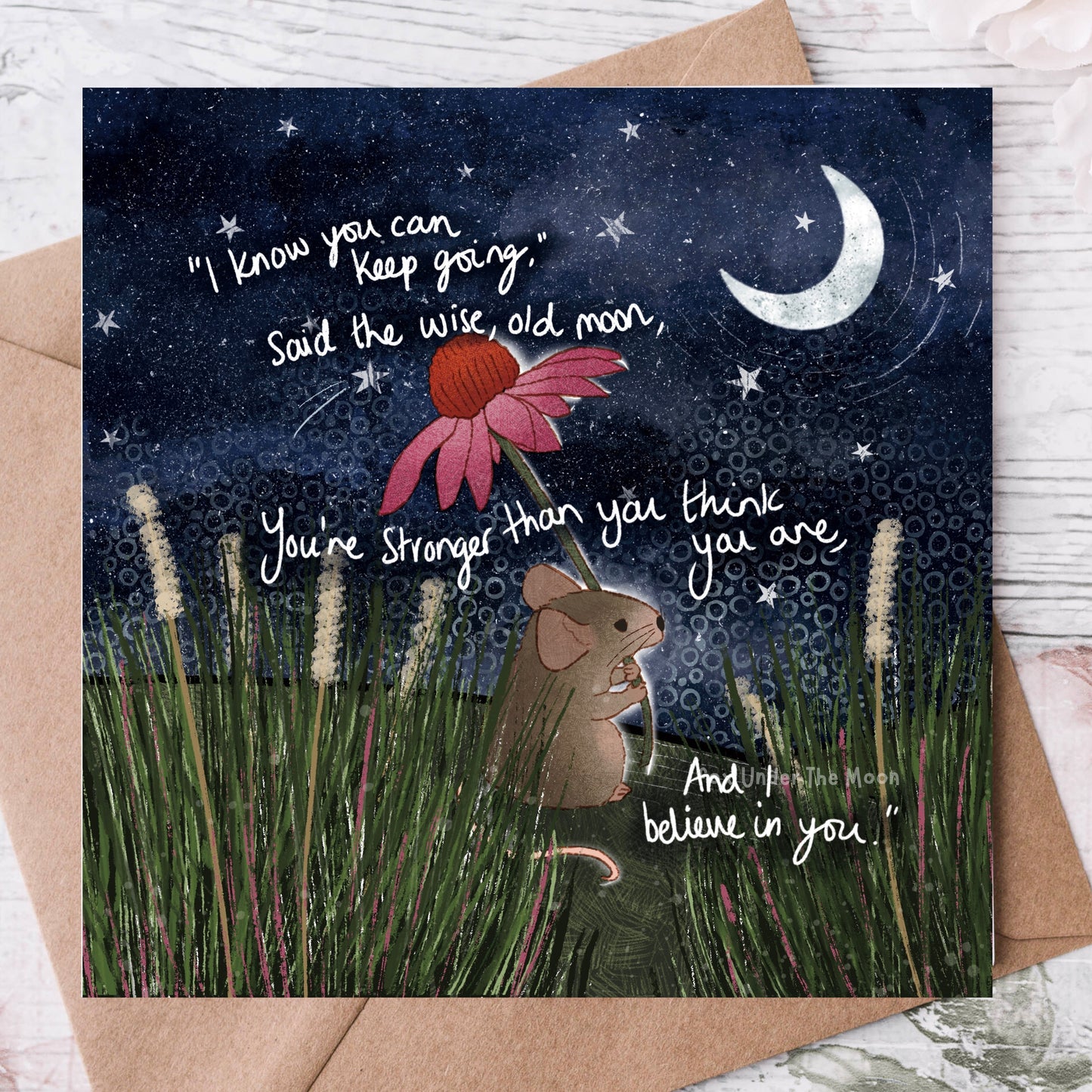 'Stronger' Single Greeting Card
