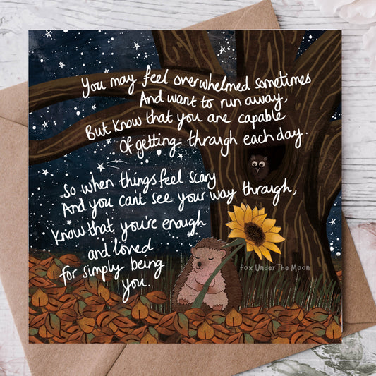 'Being You' Single Greeting Card